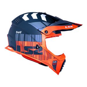 CAPACETE LS2 FAST MX437 XCODE LARANJA